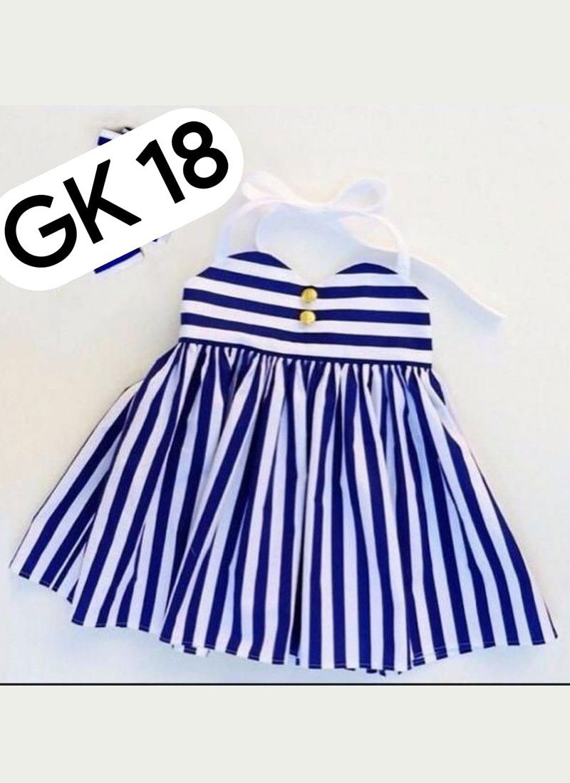 Blue Colour GURUKRUPA Girls Fancy Party Wear One Piece Kids Colllection GK-18